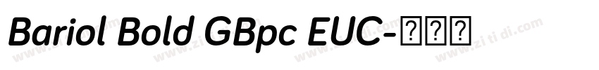 Bariol Bold GBpc EUC字体转换